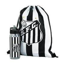 Garrafa plástico 450ml com mochila tipo saco - santos