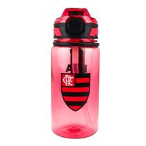 Garrafa Plástico Com Canudo 650ml - Flamengo