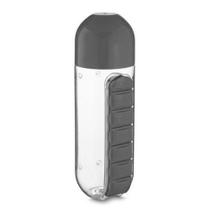 Garrafa Plastico Porta Comprimidos Destacavel 600ml Cinza Garrafa Plastico Porta Comprimidos Destacavel 600ml Cinza