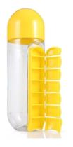 Garrafa Plastico Porta Comprimidos Destacavel 600ml Cor:Amarelo Garrafa Plastico Porta Comprimidos Destacavel 600ml Cor:Amarelo