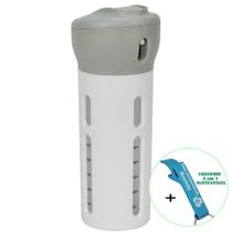 Garrafa Portátil 4 em 1 Dispenser Viagem 30 ml Cinza + Chaveiro CBRN18345 - COMMERCE BRASIL