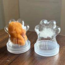 Garrafa Potinho formato Patinha Gato Armazenamento Pelos Cachorro Pet Lembrança Eterna Memorial Unha