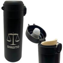 Garrafa Profissão Direito Advogado Advogada Térmica 6Horas Quente Gelada 400ml Com Trava