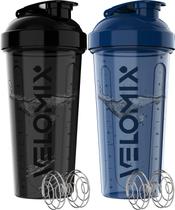 Garrafa Protein Shaker VELOMIX 800mL, pacote com 2 unidades com batedor de arame Garrafa Protein Shaker VELOMIX 800mL, pacote com 2 unidades com batedor de arame