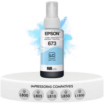 Garrafa Refil de Tinta Ciano Claro T673520 Original Epson P/ Impressoras L800 L805 L810 L850 L1800
