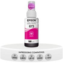 Garrafa Refil de Tinta Magenta T673 T673320 Original Epson Compatível com Impressoras L800 L805 L810 L850 L1800