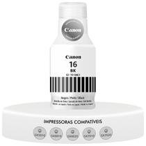 Garrafa Refil de Tinta Original Canon Gi-16 Gi16 Preta Compatível Impressoras Maxify GX5010 GX6010 GX7010 GX6020 GX7020