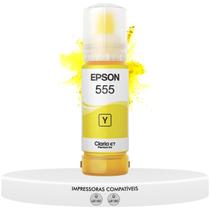 Garrafa Refil De Tinta Original Epson Amarelo T555 Ecotank T555420 Compatível L8160 L8180