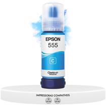 Garrafa Refil De Tinta Original Epson Ciano T555 Ecotank T555220 Compatível L8160 L8180