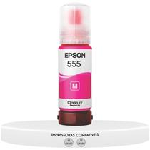 Garrafa Refil De Tinta Original Epson Magenta T555 Ecotank T555320 Compatível L8160 L8180