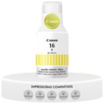 Garrafa Refil Tinta Original Canon Gi-16 Gi16 Amarela Compatível Impressoras Maxify GX5010 GX6010 GX7010 GX6020 GX7020