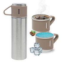 Garrafa Reforçada Térmica 500ml Caneca Café Aço Inox Duplo