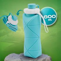 Garrafa Retrátil 600Ml De Silicone Compacta Ideal Viagem Garrafa Retrátil 600Ml De Silicone Compacta Ideal Viagem