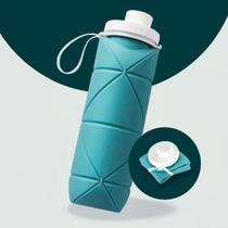 Garrafa Retrátil 600ml De Silicone Ideal Para Viagem e Lancheira