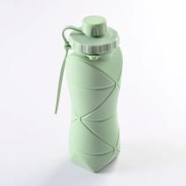 Garrafa Retrátil 600Ml De Silicone Leve Para Escola E Viagem