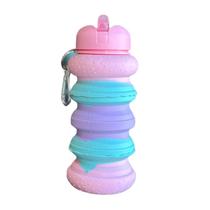 Garrafa Retrátil de Silicone Infantil Presente Menino Menina