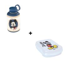 Garrafa Retrô Mickey Mouse e Sanduicheira Volta Às Aulas