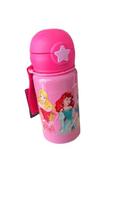 Garrafa Rosa com Canudo Disney Princesas HONGYAO
