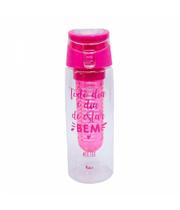 Garrafa Rosa Com Infusor 650ml - Projeto Kiwi