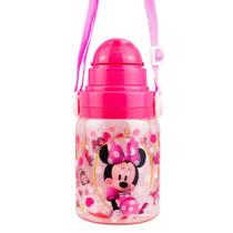 Garrafa Rosa Minnie 600ml com Canudo Retrátil Infantil Disney Original Garrafa Rosa Minnie 600ml com Canudo Retrátil Infantil Disney Original