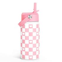 Garrafa SANDJEST Kids 350ml Isolada em Aço Inoxidável Rosa