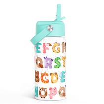 Garrafa SANDJEST Kids Water 350ml com tampa de palha isolada Garrafa SANDJEST Kids Water 350ml com tampa de palha isolada