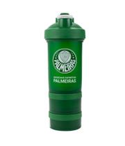 Garrafa Shakeira Mola 2 Compartimentos 500ml - Palmeiras - Mileno Garrafa Shakeira Mola 2 Compartimentos 500ml - Palmeiras - Mileno