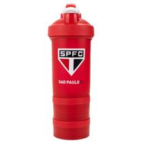 Garrafa shakeira mola 2 compartimentos 500ml - spfc Garrafa shakeira mola 2 compartimentos 500ml - spfc