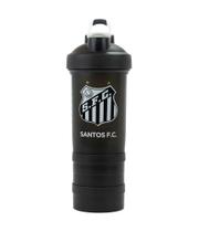 Garrafa Shakeira Mola e 2 Compartimentos Time Santos 500 ml - MINAS Garrafa Shakeira Mola e 2 Compartimentos Time Santos 500 ml - MINAS