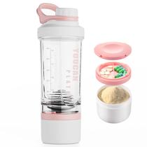 Garrafa Shaker para Proteína youcanplato 620 ml Livre de BPA Rosa Garrafa Shaker para Proteína youcanplato 620 ml Livre de BPA Rosa