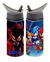 Garrafa sonic 3 aluminio 600ml tampa e canudo