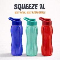Garrafa Squeeze 1 Litro Com Alça Tampa Segura Para Academia Trabalho