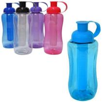 Garrafa Squeeze 600ml c/ Tubo Gelo Cores Sortidas - 139014 - Etilux
