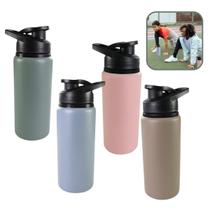Garrafa Squeeze 600ml Com Alça Alumínio Água Chá Suco Gelado Quente Academia Fitness Garrafa Squeeze 600ml Com Alça Alumínio Água Chá Suco Gelado Quente Academia Fitness