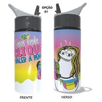 Garrafa Squeeze 600ml Frases Retrô Vintage Nostalgia Anos 80 Anos 90