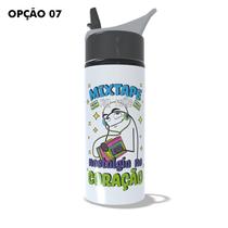 Garrafa Squeeze 600ml Frases Retrô Vintage Nostalgia Anos 80 Anos 90