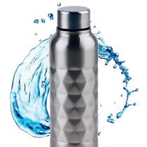 Garrafa Squeeze 750ml de aço inoxidável, ergonômica cor prata
