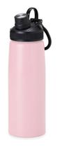 Garrafa Squeeze Aço Inox Fitness Água Academia Esporte 900ml - Rosa Claro