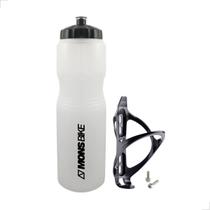 Garrafa Squeeze Água Big 900ml Grande Esportiva + Suporte Caramanhola Bike Mtb