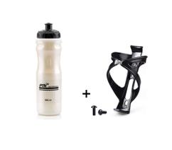 Garrafa Squeeze Agua Gelada Bike Isotermica 600 Ml + Suporte