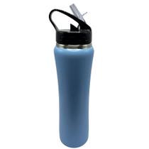 Garrafa Squeeze Azul Claro Inox Térmica Água 600 mL