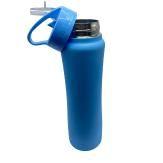 Garrafa Squeeze Azul Claro Inox Térmica Água 750 mL