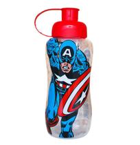 Garrafa Squeeze Capitão América Marvel Tubo De Gelo 550 Ml