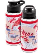 Garrafa Squeeze com Cinta de Neoprene Mãe Não dá Para Definir