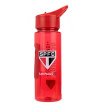 Garrafa Squeeze de Água 700ml C/ Canudo - Time São Paulo SPFC Oficial P/ Treino, Academia Ou Passeio