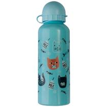 Garrafa Squeeze De Água Infantil e Adulta Pets 500ml De Alumínio Garrafinha Gato Cachorro Antivazam