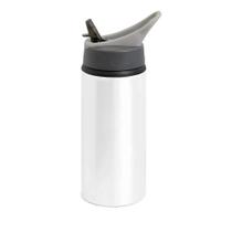 Garrafa Squeeze de Alumínio Branca Bico retrátil para Sublimação - 600ml Garrafa Squeeze de Alumínio Branca Bico retrátil para Sublimação - 600ml