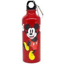 Garrafa squeeze de alumínio com mosquetão Mickey Mouse Disney Zona Criativa 500 ml Garrafa squeeze de alumínio com mosquetão Mickey Mouse Disney Zona Criativa 500 ml