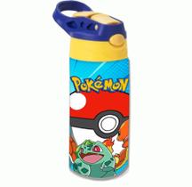 Garrafa Squeeze de Alumínio Pokemon Escolar 500ml