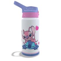 Garrafa Squeeze De Alumínio Stitch Adulto e Infantil 500ml